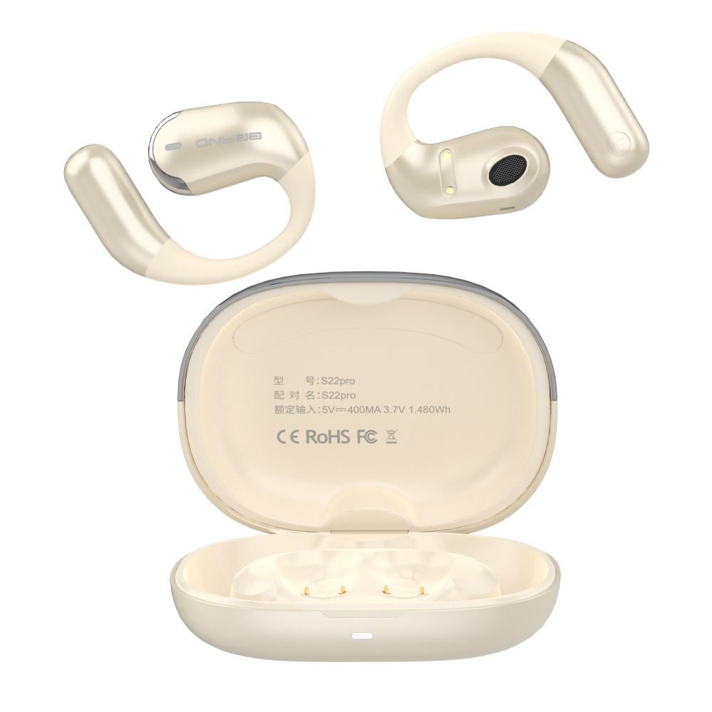 S22pro nouveau design OWS écouteurs Bluetooth sans fil à oreille ouverte en silicone